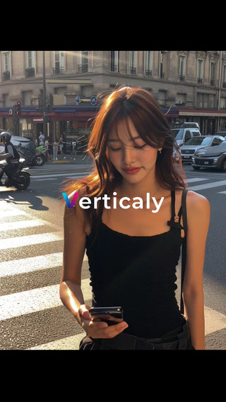 横断歩道を歩く女性