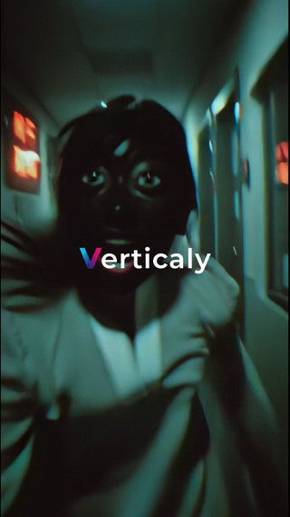 暗い廊下を走る女性