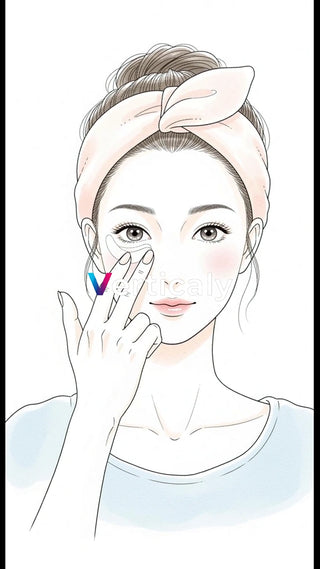 目元ケアをする女性