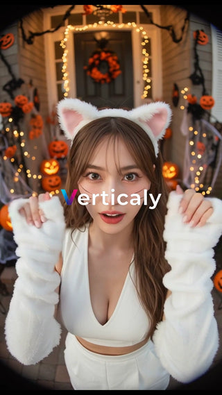 ハロウィン猫耳コスプレ