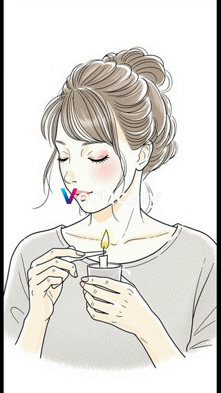 キャンドルの灯り、穏やかな時間