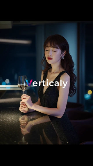 夜のバーで過ごす女性