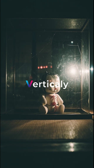 古びた人形、ガラスケースの中