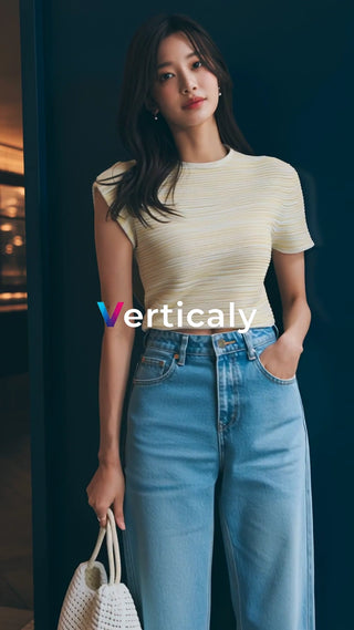 爽やかな日のデニムスタイル