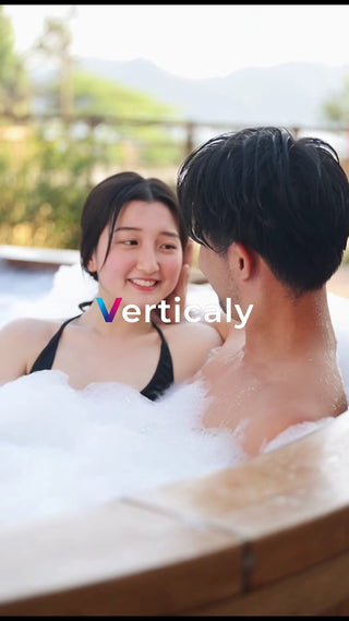 バブルバスで語らう二人