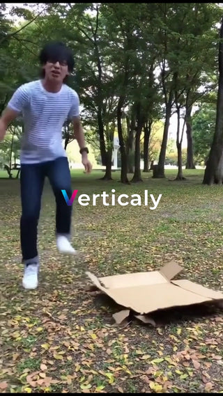 公園で箱を飛び越える