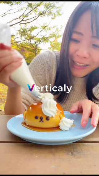 Cute pudding and decoration