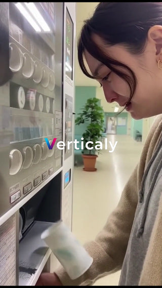 自販機で飲み物購入