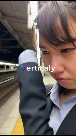 涙をこらえ、駅のホーム