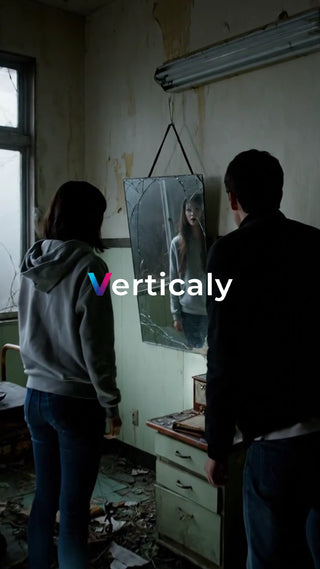 鏡に映る女性、不安げな表情