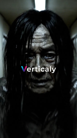 不気味な女性の顔、恐怖の廊下