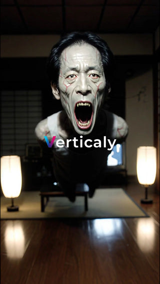 恐怖の表情、不気味な男性