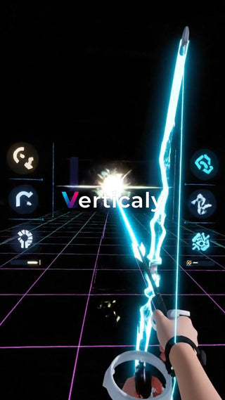 VR空間で弓を構える