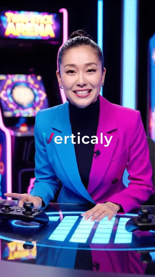 ゲーム実況する女性