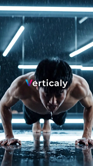 鍛える男、雨の中で