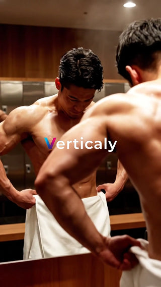 鏡に映る鍛えられた肉体