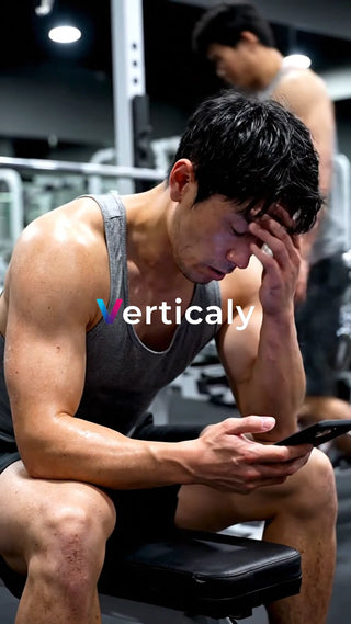 ジムでスマホ、疲労困憊