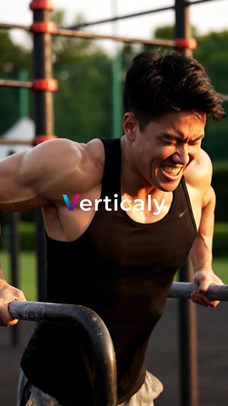 懸命に運動する男性