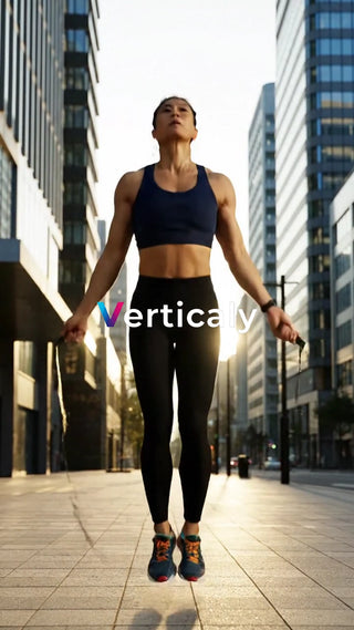 都会で縄跳び、健康美