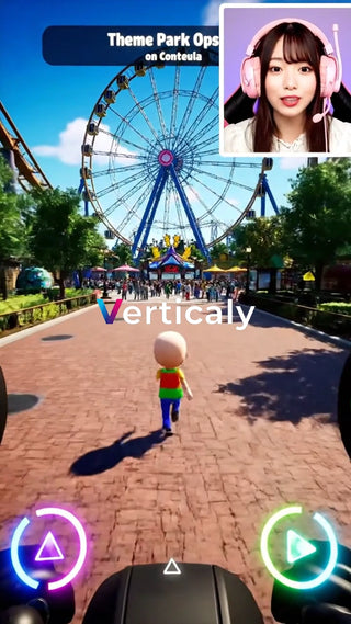 テーマパークで遊ぶ子供