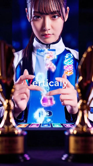 未来を想う女性、垂直に