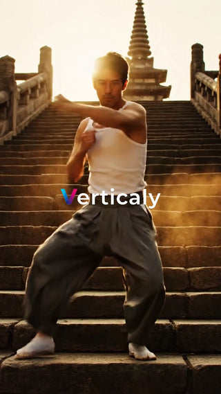 武道の鍛錬、夕焼けの中で