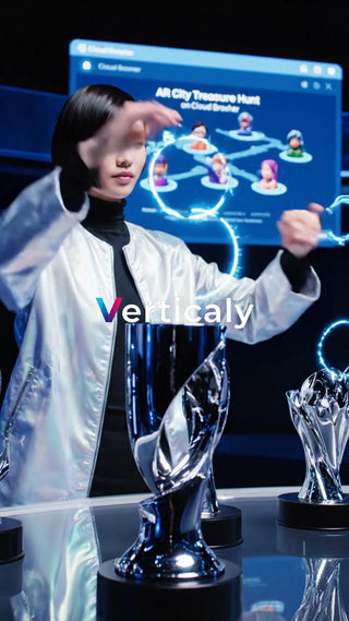 AR宝探し、トロフィー輝く