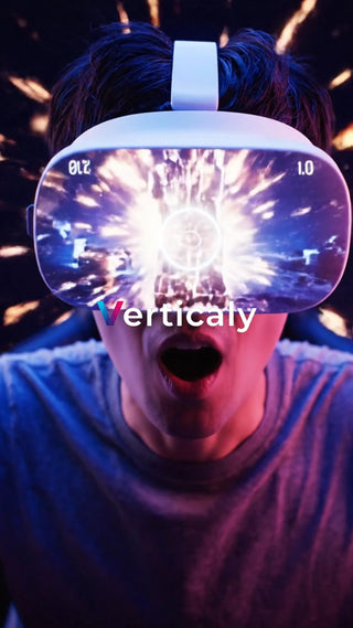 VR体験、驚きの表情