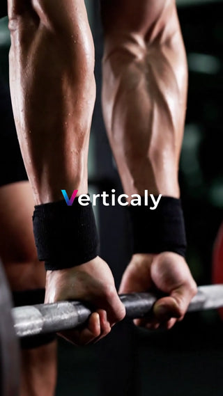 力強い腕、バーベルを握る