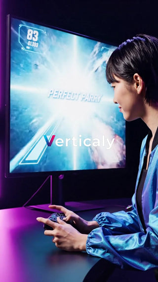 ゲームプレイ、集中する女性