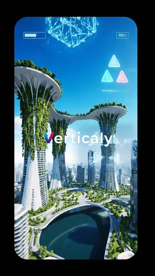 未来都市を散歩、空中散歩