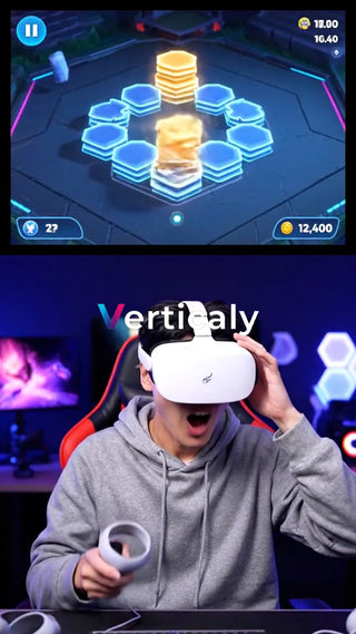 VRゲームに興奮する男性