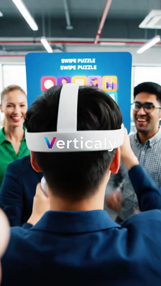 VR体験、楽しむ男女