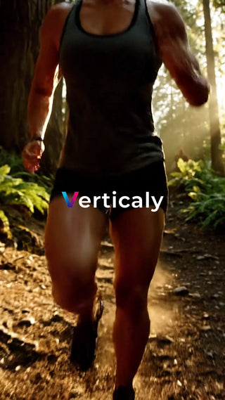 森の中を走る女性