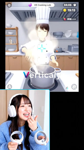 VRクッキング体験、笑顔あふれる