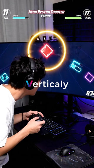 ゲームプレイ、集中する横顔