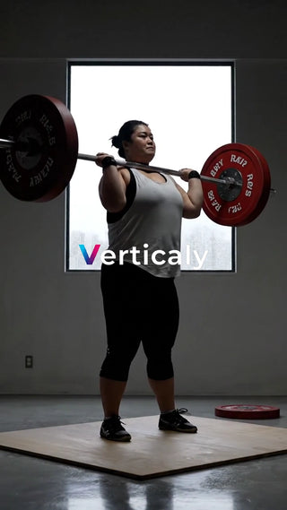 重量挙げ、力強く