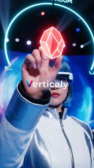 未来的な空間で輝く宝石