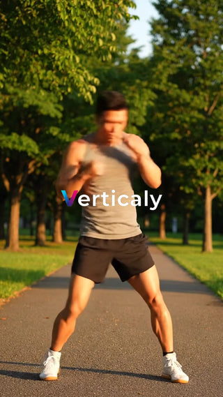 公園でボクシング、運動風景