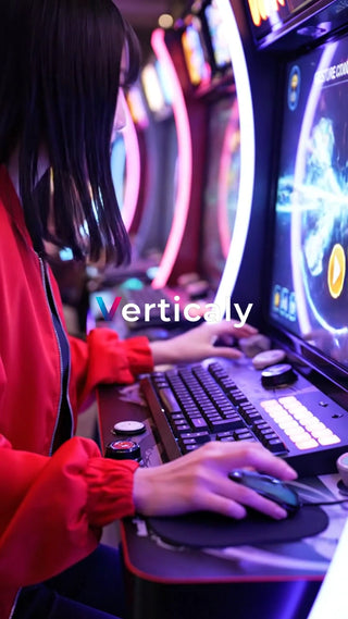 ゲームに熱中する女性