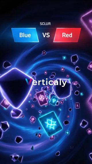 青と赤の対決、激しい戦い