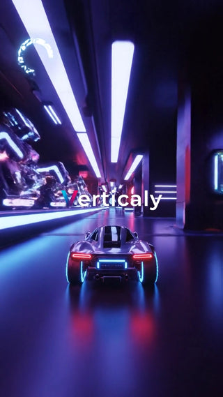 未来都市を疾走する車