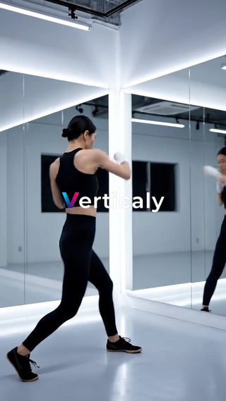 パンチを繰り出す女性