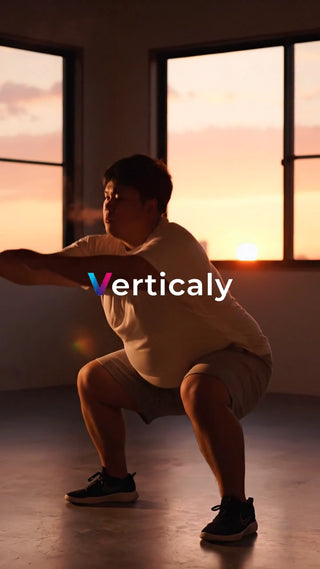 スクワットをする男性