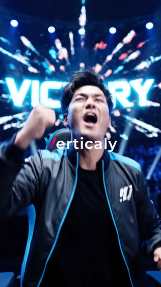 勝利を喜ぶeスポーツ選手