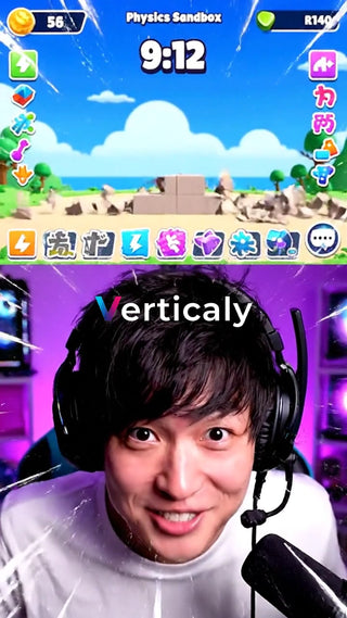 ゲーム画面、集中する男性