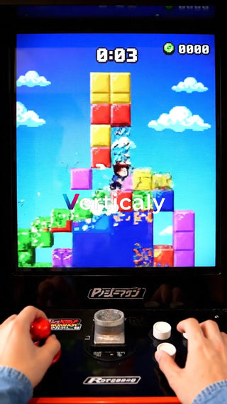 ゲーム画面、縦型でプレイ