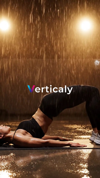 雨の中でブリッジする女性