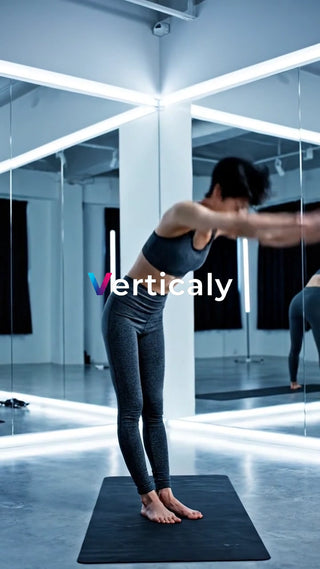 ヨガ、体を伸ばす女性