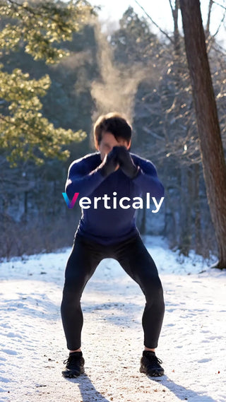 冬の公園でスクワット